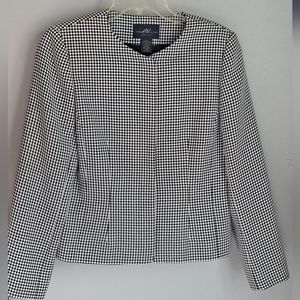 Vintage Andrea Viccaro  Houndstooth Tweed Blazer Sz 10P